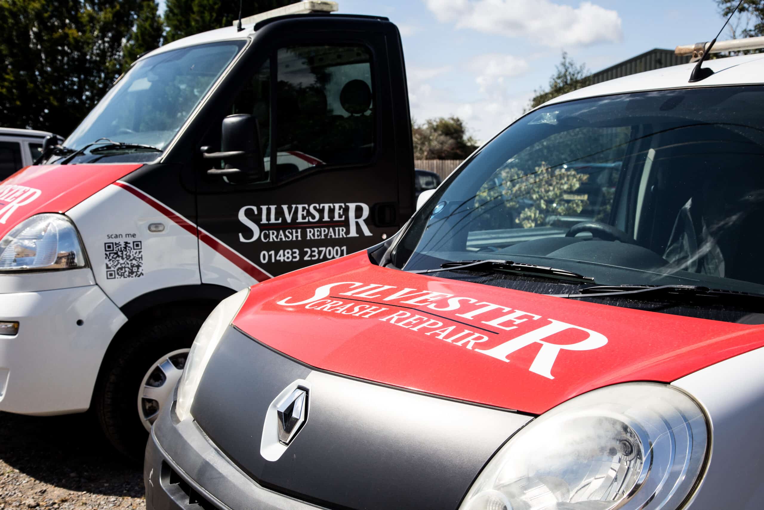 Silvester Crash Repair workshop in Guildford — diamond cut alloy wheel refurbishment bay